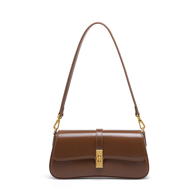 Nouriselle Classic Chic Shoulder Bag – Coffee Brown
