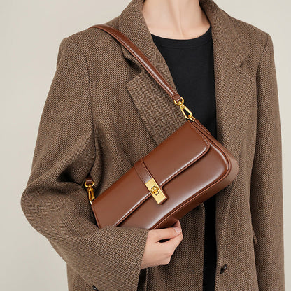 Nouriselle Classic Chic Shoulder Bag – Coffee Brown