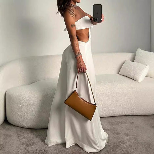 Nouriselle Cut-Out Bandeau Jumpsuit – White Hot Edition